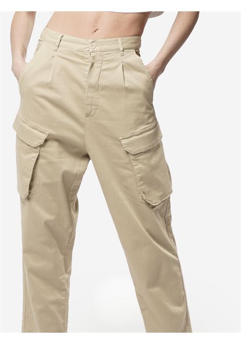 Bianca pantalone in gabardinacon pinces e tasche laterali SEMICOUTURE | Pantaloni | Y4SO33 BIANCAV58-1